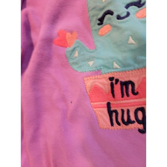 Gymboree youth 5 purple long sleeve Cactus I am a hugger heart shirt - Picture 3 of 5